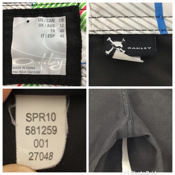 Oakley Black Shorts with Floral Logo design, 8 - Picture 15 of 15